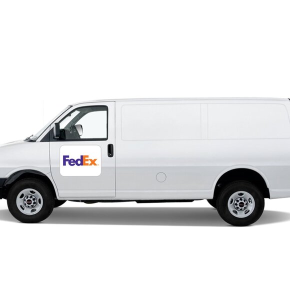Large Pair of FedEx Logo Magnetic Vehicle Signs 12"x18" Package Delivery Driver - Picture 2 of 3